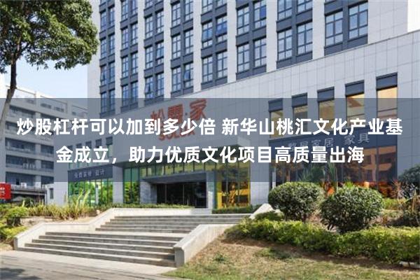 炒股杠杆可以加到多少倍 新华山桃汇文化产业基金成立，助力优质文化项目高质量出海