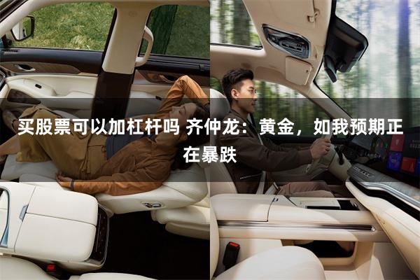 买股票可以加杠杆吗 齐仲龙：黄金，如我预期正在暴跌