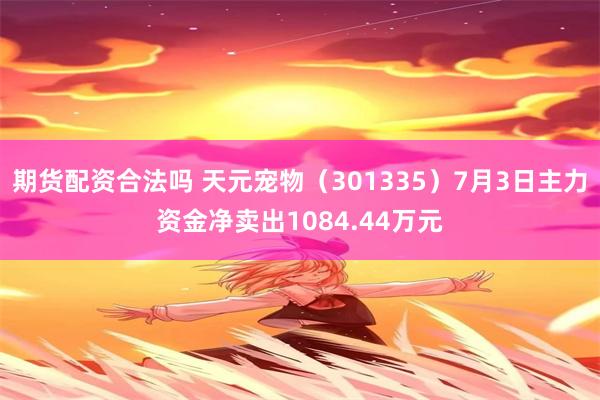 期货配资合法吗 天元宠物（301335）7月3日主力资金净卖出1084.44万元