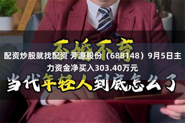 配资炒股就找配资 芳源股份（688148）9月5日主力资金净买入303.40万元
