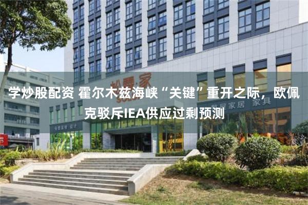 学炒股配资 霍尔木兹海峡“关键”重开之际，欧佩克驳斥IEA供应过剩预测