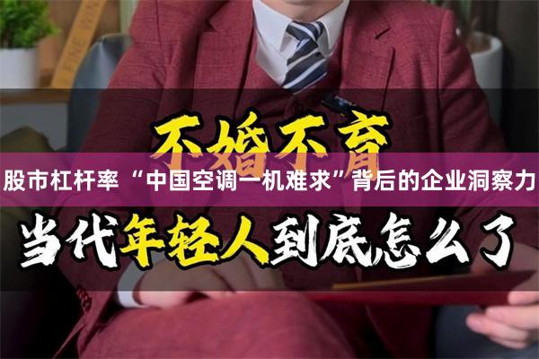 股市杠杆率 “中国空调一机难求”背后的企业洞察力