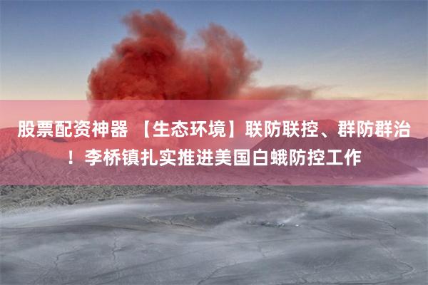 股票配资神器 【生态环境】联防联控、群防群治！李桥镇扎实推进美国白蛾防控工作