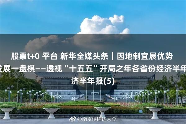 股票t+0 平台 新华全媒头条｜因地制宜展优势 下好发展一盘棋——透视“十五五”开局之年各省份经济半年报(5)