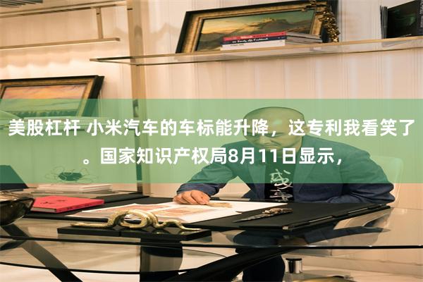 美股杠杆 小米汽车的车标能升降，这专利我看笑了。国家知识产权局8月11日显示，