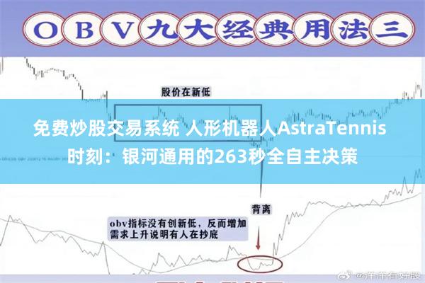 免费炒股交易系统 人形机器人AstraTennis 时刻：银河通用的263秒全自主决策